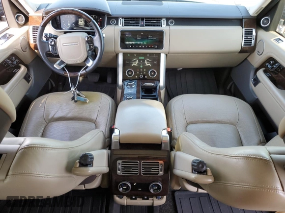 2018 Land Rover Range Rover with VIN SALGS2RE9JA380477, listed as a Copart auction lot 63457955 with 46,568 mi miles and Salvage title. Bid and sale history available at DreamBid. Image 8.