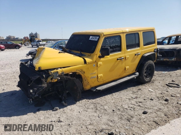 2019 Jeep Wrangler Unlimited Sahara with VIN 1C4HJXEN9KW507069, listed as a Copart auction lot 48542065 with 143,457 mi miles and Salvage title. Bid and sale history available at DreamBid. Image 1.