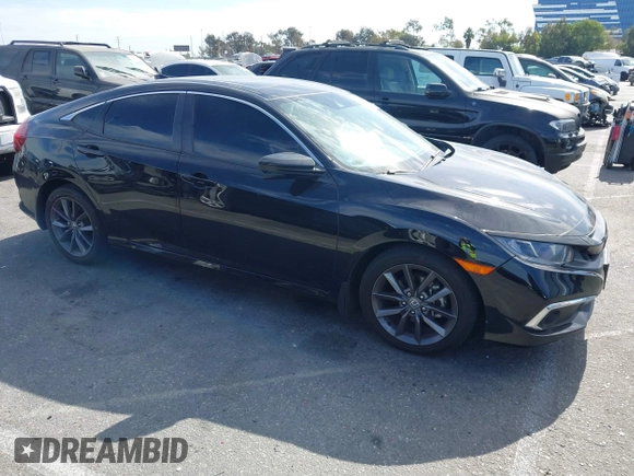 2021 Honda Civic Sedan EX-L with VIN 19XFC1F7XME202885, listed as a IAAI auction lot 40718909 with 42,331 mi miles. Bid and sale history available at carsss.com. Image 1.