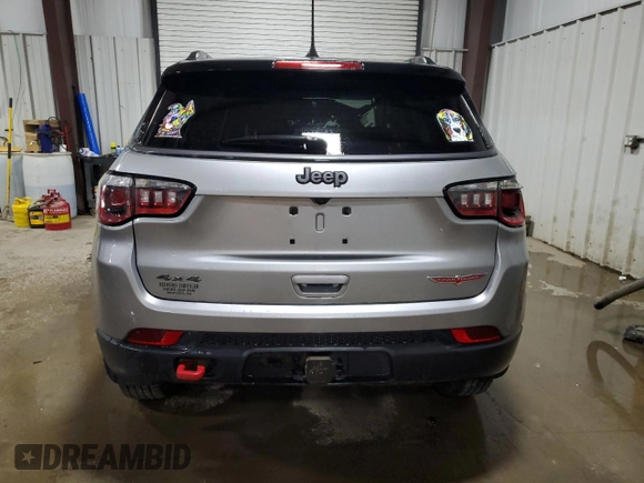 2018 Jeep Compass Trailhawk with VIN 3C4NJDDB5JT367079, listed as a Copart auction lot 52217965 with 53,816 mi miles and Salvage Title. Bid and sale history available at carsss.com. Image 6.