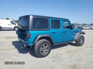 2020 Jeep Wrangler Unlimited Sport S with VIN 1C4HJXDG7LW110125, listed as a Copart auction lot 62470755 with 81,594 mi miles and Salvage title. Bid and sale history available at DreamBid. Image 3.