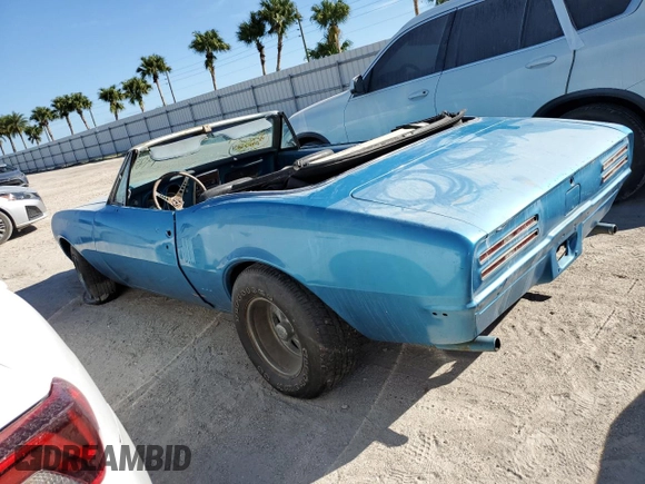 1967 Pontiac Firebird z VIN 223677U101685, wystawiony jako Copart lot #74851504 z przebiegiem 68 172 mil mil oraz Nie do naprawy • Non repairable. Historia ofert i sprzedaży dostępna na DreamBid. Obrazek 2.
