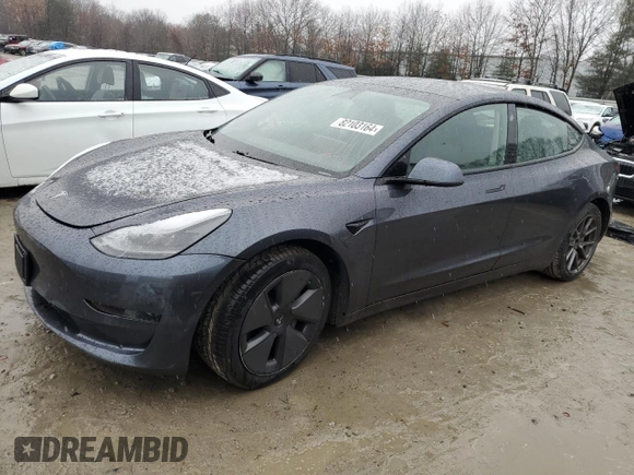 2021 Tesla Model 3 Standard Range Plus with VIN 5YJ3E1EA0MF907358, listed as a Copart auction lot 82103164 with 37,529 mi miles and Salvage Title. Bid and sale history available at DreamBid. Image 1.