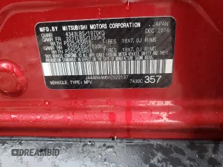 2017 Mitsubishi Outlander SEL z VIN JA4AR4AW6HZ022137, wystawiony jako Copart lot #58165645 z przebiegiem 98 323 mil mil oraz Czysty tytuł • Clean title. Historia ofert i sprzedaży dostępna na DreamBid. Obrazek 13.