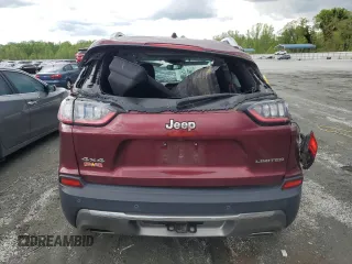 2019 Jeep Cherokee Limited with VIN 1C4PJMDX8KD218158, listed as a Copart auction lot 52881615 with 105,303 mi miles and Salvage Title. Bid and sale history available at DreamBid. Image 6.