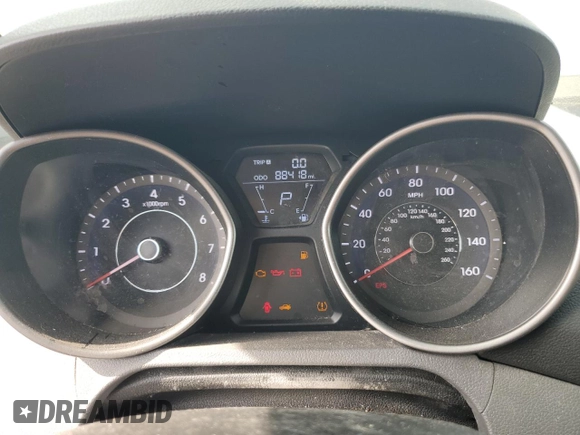 2013 Hyundai Elantra GLS z VIN 5NPDH4AEXDH317420, wystawiony jako Copart lot #54758435 z przebiegiem 88 418 mil mil oraz Szkoda całkowita • Salvage title. Historia ofert i sprzedaży dostępna na DreamBid. Obrazek 9.