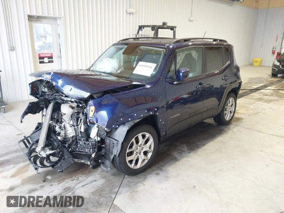 2017 Jeep Renegade Latitude with VIN ZACCJABB6HPE79271, listed as a IAAI auction lot 40998196 with 117,118 mi miles. Bid and sale history available at carsss.com. Image 2.