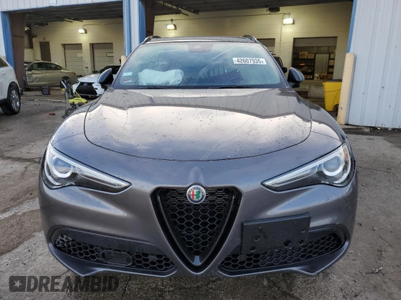 2021 Alfa Romeo Stelvio Ti z VIN ZASPAKBN0M7D11271, wystawiony jako Copart lot #42607935 z przebiegiem 47 796 mil mil oraz Szkoda całkowita • Salvage title. Historia ofert i sprzedaży dostępna na DreamBid. Obrazek 5.
