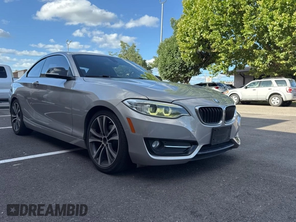 2015 BMW 2 Series 228i with VIN WBA1F5C59FV257027, listed as a Copart auction lot 62222855 with 113,383 mi miles and Clean title. Bid and sale history available at DreamBid. Image 1.