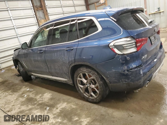 2021 BMW X3 xDrive30i with VIN 5UXTY5C01M9H92516, listed as a Copart auction lot 45997665 with Not Provided miles and Salvage Title. Bid and sale history available at DreamBid. Image 2.