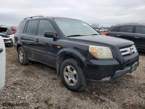 2007 Honda Pilot EX-L with VIN 5FNYF28677B043543, listed as a Copart auction lot 45725525 with 250,759 mi miles and Salvage Title. Bid and sale history available at carsss.com. Image 4.