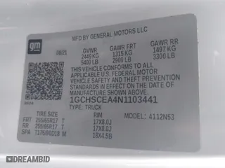 2022 Chevrolet Colorado 2WD LT with VIN 1GCHSCEA4N1103441, listed as a IAAI auction lot 41722870 with 116,288 mi miles. Bid and sale history available at carsss.com. Image 9.