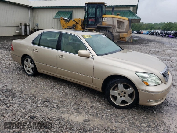 2005 Lexus LS 430 with VIN JTHBN36F055028624, listed as a Copart auction lot 54142335 with 187,356 mi miles and Clean Title. Bid and sale history available at carsss.com. Image 4.