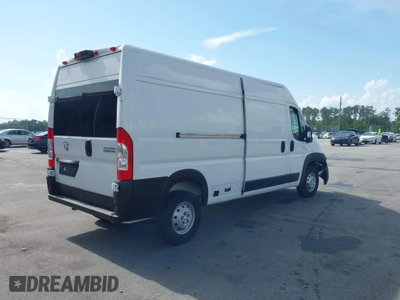 2023 Ram ProMaster Cargo with VIN 3C6MRVHG7PE509176, listed as a IAAI auction lot 42069332 with 72,976 mi miles. Bid and sale history available at carsss.com. Image 4.