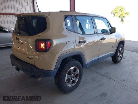 2015 Jeep Renegade Sport with VIN ZACCJBATXFPC19551, listed as a IAAI auction lot 41954192 with 141,192 mi miles and . Bid and sale history available at DreamBid. Image 4.