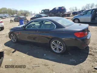 2015 BMW 4 Series 428i with VIN WBA3V7C56F5A24314, listed as a Copart auction lot 52144195 with 55,916 mi miles and Salvage Title. Bid and sale history available at carsss.com. Image 2.