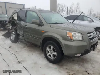 2007 Honda Pilot EX-L with VIN 2HKYF18577H507238, listed as a Copart auction lot 41875775 with 186,360 mi miles and Clean Title. Bid and sale history available at carsss.com. Image 4.