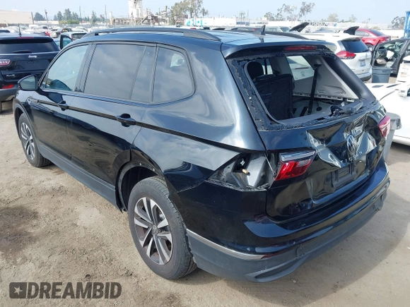2024 Volkswagen Tiguan S with VIN 3VVRB7AX0RM055422, listed as a IAAI auction lot 42344755 with 20,670 mi miles and . Bid and sale history available at DreamBid. Image 3.