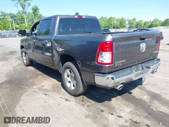 2021 Ram 1500 Big Horn with VIN 1C6SRFFT7MN620668, listed as a IAAI auction lot 42183592 with 74,829 mi miles and . Bid and sale history available at DreamBid. Image 3.