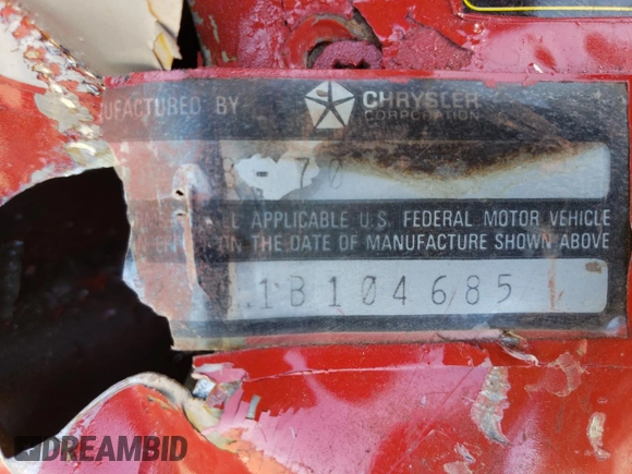 1971 Dodge Challenger с VIN JH27G1B104685, выставлен на аукционе Copart как лот 59392914 с пробегом 125 507 миль миль и Чистый • Clean title. История ставок и продаж доступна на DreamBid. Изображение 12.