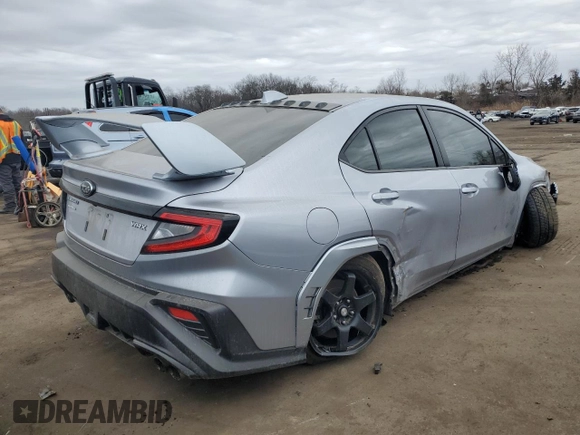 2023 Subaru WRX with VIN JF1VBAB67P8808208, listed as a Copart auction lot 45895735 with 41,100 mi miles and Salvage title. Bid and sale history available at DreamBid. Image 3.