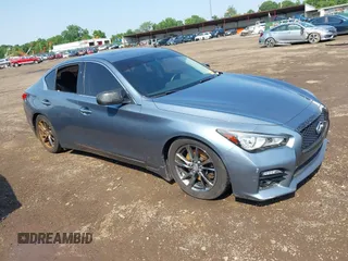 2017 Infiniti Q50 Signature Edition z VIN JN1EV7AR7HM841303, wystawiony jako IAAI lot #42457995 z przebiegiem 79 910 mil mil oraz . Historia ofert i sprzedaży dostępna na DreamBid. Obrazek 1.