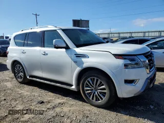 2022 Nissan Armada SL with VIN JN8AY2BA8N9392800, listed as a Copart auction lot 80012624 with 62,475 mi miles and Salvage Title. Bid and sale history available at carsss.com. Image 4.