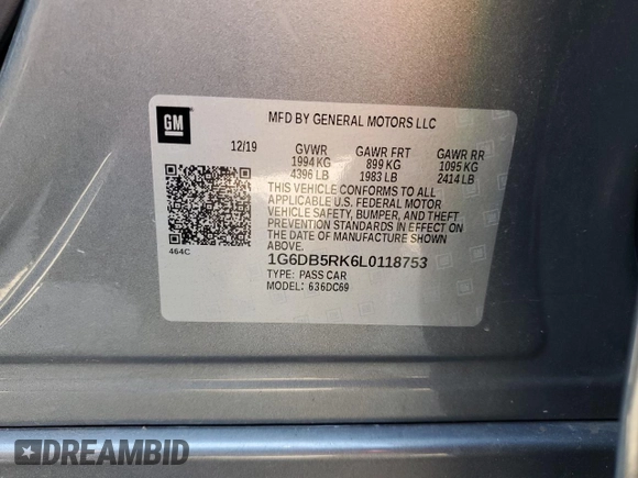 2020 Cadillac CT4 Premium Luxury z VIN 1G6DB5RK6L0118753, wystawiony jako Copart lot #49997415 z przebiegiem 39 182 mil mil oraz Szkoda całkowita • Salvage title. Historia ofert i sprzedaży dostępna na DreamBid. Obrazek 12.