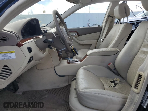 2006 Mercedes-Benz S 350 with VIN WDBNF67J26A483370, listed as a Copart auction lot 76024944 with 65,372 mi miles and Salvage Title. Bid and sale history available at DreamBid. Image 7.