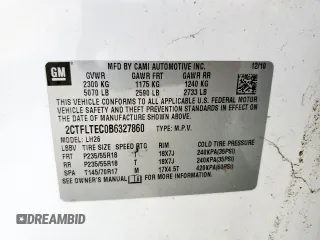 2011 GMC Terrain SLE-2 z VIN 2CTFLTEC0B6327860, wystawiony jako Copart lot #57644655 z przebiegiem 152 581 mil mil oraz Czysty tytuł • Clean title. Historia ofert i sprzedaży dostępna na DreamBid. Obrazek 14.