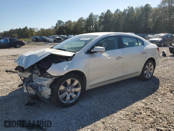 2013 Buick LaCrosse Leather with VIN 1G4GC5E3XDF335691, listed as a Copart auction lot 49724765 with 126,105 mi miles and Salvage Title. Bid and sale history available at carsss.com. Image 1.