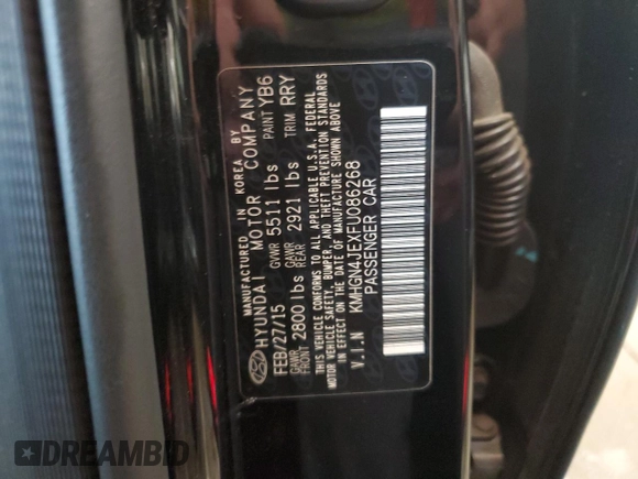 2015 Hyundai Genesis 3.8L with VIN KMHGN4JEXFU086268, listed as a Copart auction lot 53620125 with 111,138 mi miles and Salvage Title. Bid and sale history available at carsss.com. Image 12.