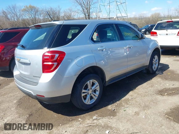 2016 Chevrolet Equinox LS with VIN 2GNALBEK3G1129311, listed as a IAAI auction lot 41847885 with 174,385 mi miles and . Bid and sale history available at carsss.com. Image 4.