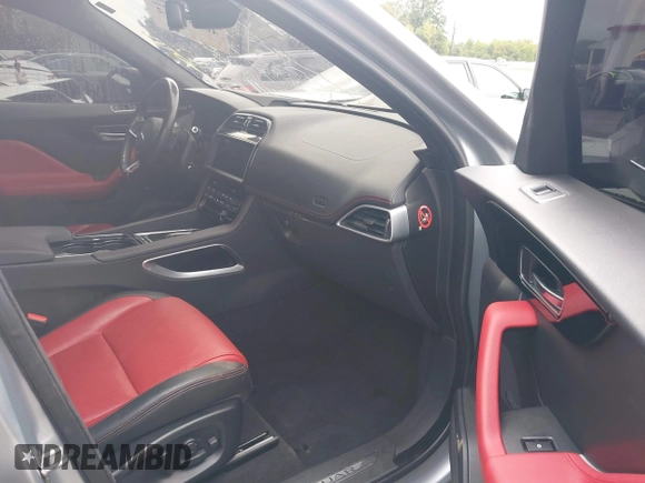 2017 Jaguar F-Pace 35t R-Sport with VIN SADCL2BV3HA893851, listed as a IAAI auction lot 40369832 with 67,313 mi miles and . Bid and sale history available at DreamBid. Image 5.