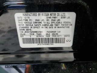 2017 Infiniti Q50 3.0t Signature Edition with VIN JN1EV7AR9HM837981, listed as a Copart auction lot 52042305 with 92,376 mi miles and Salvage Title. Bid and sale history available at carsss.com. Image 14.