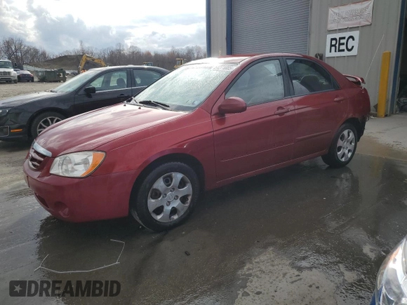 2006 Kia Spectra EX with VIN KNAFE121865254300, listed as a Copart auction lot 51271085 with 151,680 mi miles and Salvage Title. Bid and sale history available at carsss.com. Image 1.