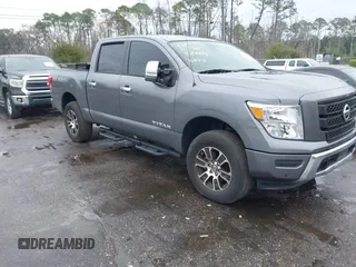 2021 Nissan Titan SV with VIN 1N6AA1EF2MN535695, listed as a IAAI auction lot 41655071 with 48,727 mi miles. Bid and sale history available at carsss.com. Image 1.