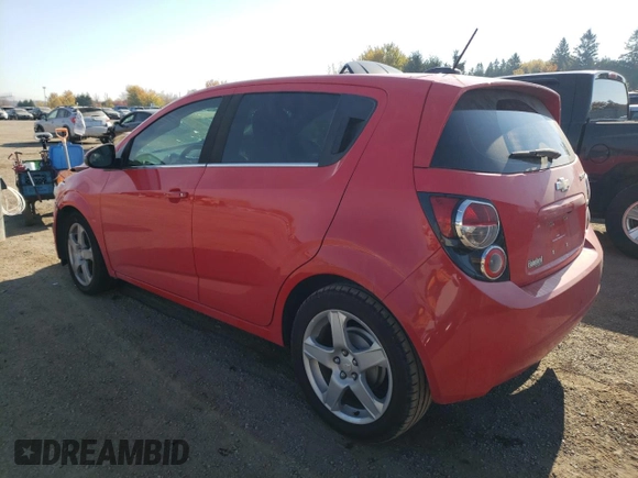 2016 Chevrolet Sonic LT with VIN 1G1JC6SBXG4155762, listed as a Copart auction lot 76995744 with 116,254 mi miles and Salvage Title. Bid and sale history available at carsss.com. Image 2.