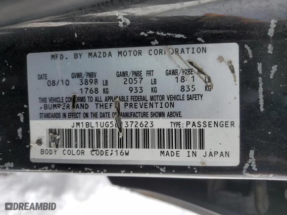 2011 Mazda Mazda3 i Sport with VIN JM1BL1UG5B1372623, listed as a Copart auction lot 46173515 with NaN miles and Salvage Title. Bid and sale history available at carsss.com. Image 13.