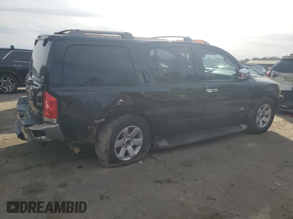 2006 Nissan Armada LE z VIN 5N1AA08A86N734102, wystawiony jako Copart lot #42944385 z przebiegiem 241 609 mil mil oraz Szkoda całkowita • Salvage title. Historia ofert i sprzedaży dostępna na DreamBid. Obrazek 3.