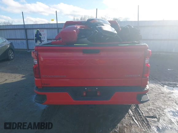 2022 Chevrolet Silverado 1500 Custom with VIN 1GCPDBEK9NZ624908, listed as a IAAI auction lot 41163440 with 1 mi miles. Bid and sale history available at carsss.com. Image 17.