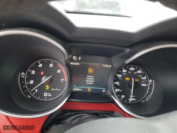 2021 Alfa Romeo Stelvio Ti with VIN ZASPAKBN9M7D20776, listed as a Copart auction lot 43731165 with 63,995 mi miles and Salvage Title. Bid and sale history available at carsss.com. Image 9.