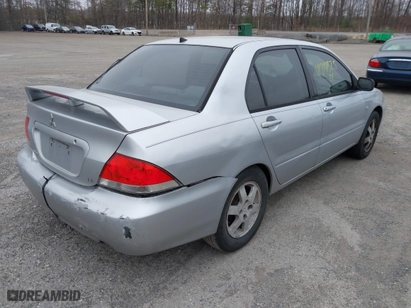 2004 Mitsubishi Lancer LS with VIN JA3AJ36E44U020349, listed as a IAAI auction lot 41714325 with 1 mi miles. Bid and sale history available at carsss.com. Image 4.