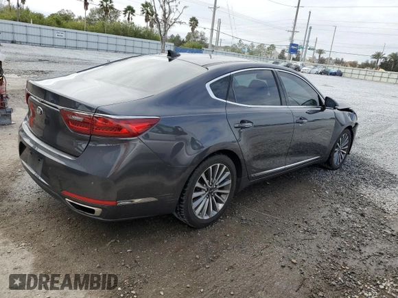 2017 Kia Cadenza Premium with VIN KNALC4J12H5068492, listed as a Copart auction lot 88880605 with 67,093 mi miles and Salvage Title. Bid and sale history available at carsss.com. Image 3.