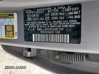 2024 Hyundai Elantra SE z VIN KMHLL4DG3RU681193, wystawiony jako Copart lot #57276235 z przebiegiem 49 326 mil mil oraz Czysty tytuł • Clean title. Historia ofert i sprzedaży dostępna na DreamBid. Obrazek 12.