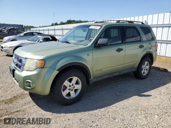 2008 Ford Escape Hybrid z VIN 1FMCU59HX8KA60628, wystawiony jako Copart lot #52756555 z przebiegiem 166 214 mil mil oraz Czysty tytuł • Clean title. Historia ofert i sprzedaży dostępna na DreamBid. Obrazek 1.