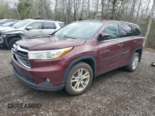 2015 Toyota Highlander LE Plus z VIN 5TDZKRFH1FS079607, wystawiony jako Copart lot #55459515 z przebiegiem Nie podano mil oraz Szkoda całkowita • Salvage title. Historia ofert i sprzedaży dostępna na DreamBid. Obrazek 1.