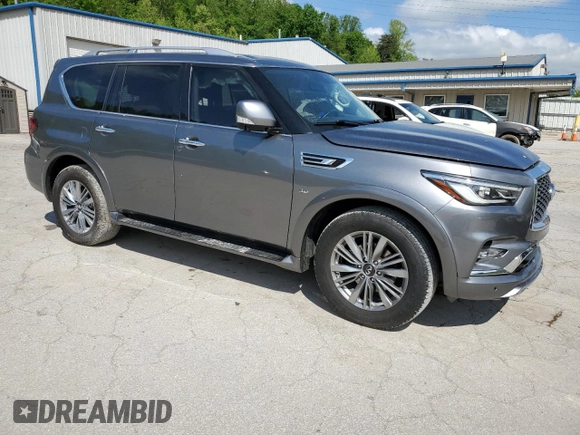 2020 Infiniti QX80 Luxe z VIN JN8AZ2NFXL9703516, wystawiony jako Copart lot #56106045 z przebiegiem 105 257 mil mil oraz Szkoda całkowita • Salvage title. Historia ofert i sprzedaży dostępna na DreamBid. Obrazek 4.