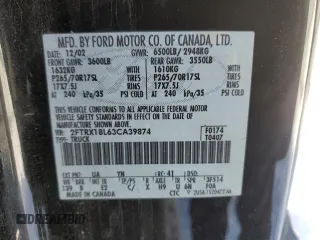 2003 Ford F-150 XL with VIN 2FTRX18L63CA39874, listed as a Copart auction lot 45386915 with 159,445 mi miles and Clean Title. Bid and sale history available at carsss.com. Image 12.