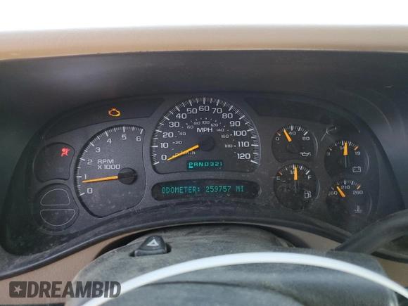2003 Chevrolet Tahoe LT z VIN 1GNEK13Z53J267785, wystawiony jako Copart lot #56401305 z przebiegiem 259 757 mil mil oraz Nie do naprawy • Non repairable. Historia ofert i sprzedaży dostępna na DreamBid. Obrazek 9.